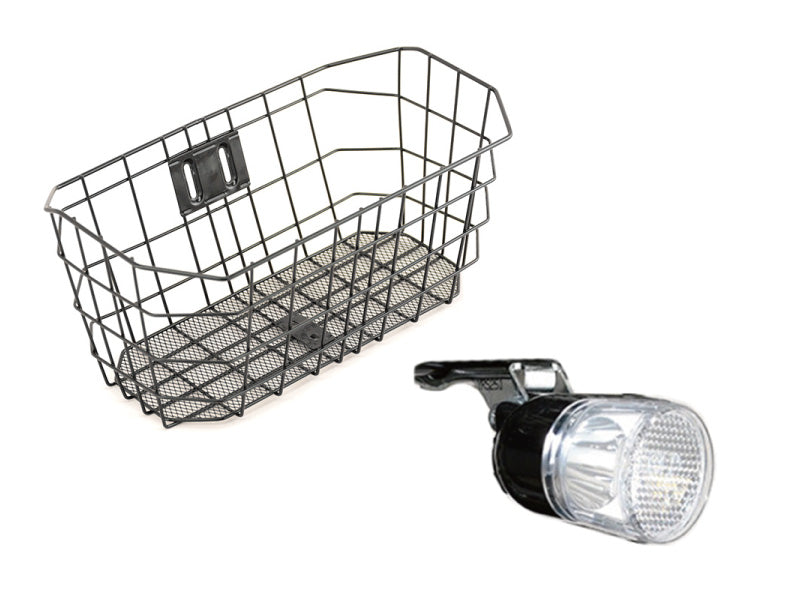 前カゴ・カゴ下オートライト・ハブダイナモ車輪セット（WF000021）